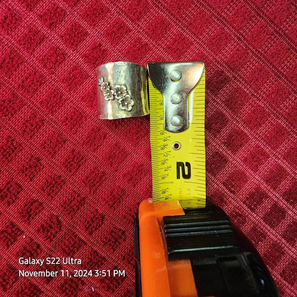 Gorgeous One Of A Kind Custom 9.25 Sterling Silver Handmade Ring (size 8) - Picture 7 of 7